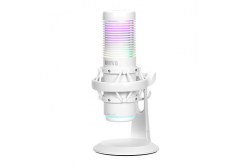 Marvo, herní/streamovací mikrofon, BLAST 60 White, bílý, RGB podsvícení, vstup pro sluchátka