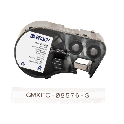Brady M4C-375-499 / 170793, 9.53 mm x 4.88 m, Nylon, čierna tlač / biely podklad