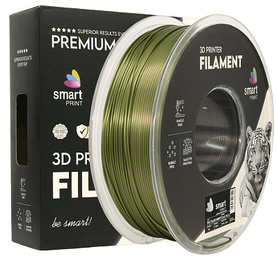 Smart Print FG-S183-E1, 3D filament, PLA Silk, Tri Color, Army, 1kg, 1,75mm
