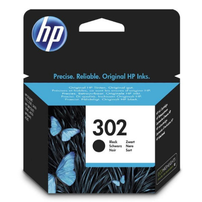 HP ink F6U66AE, HP 302, black, blistr, 190 str., 3.5ml, HP OJ 3830,3834,4650, DJ 2130,3630,1010, Envy 4520