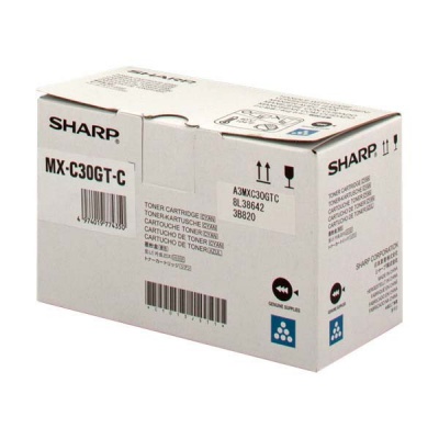 Sharp originálny toner MX-C30GTC, cyan, 6000 str., Sharp MX-C250FE/C300WE