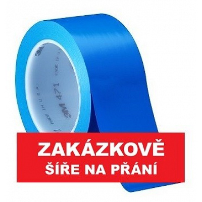 3M 471 Označovacia PVC lepiaca páska, odolná proti oderu, modrá 12 mm x 33 m