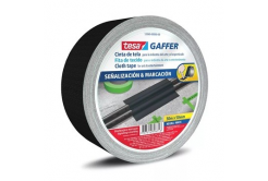 Tesa 53949 Matt Gaffer Tape, čierna matná textilná páska, 50 mm x 50m