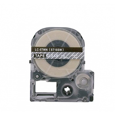 Epson LC-ST18SW, 18mm x 8m, bílý tisk / průhledný podklad, kompatibilní páska