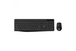 Genius KM-8206S 31340017403, sada klávesnice CZ/SK, klasická, 2.4 [Ghz], bezdrátová, černá, ne
