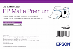 Epson 7113416 PP Matte Label Premium, pre ColorWorks, 203 x 152 mm, 1000 bielych samolepiacich etikiet