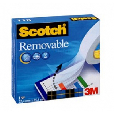 3M 811 Scotch Odnímateľná snímateľná páska, 19 mm x 33 m