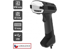 Virtuos CCD 2D DPM průmyslová čtečka HT-880DPM, USB, tmavě šedá