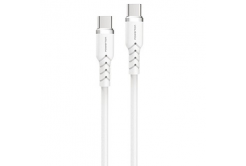 Powerton ENERGY WHITE EDITION Kábel USB-C, 100W, 1m, silikónový, biely