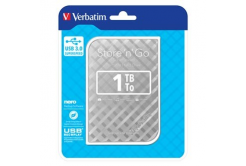 Verbatim 53197 Store N Go, externý pevný disk, 2.5", USB 3.0 (3.2 Gen 1), 1TB, strieborný