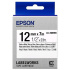 Epson LabelWorks LK-4WBVN C53S654041 12mm x 7m, čierna tlač / biely podklad, vinylová, originálna páska