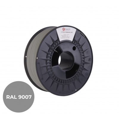 C-Tech 3DF-P-PLA1.75-9007 3D filament, PREMIUM LINE, PLA, sivý hliník, RAL9007, 1,75mm, 1kg