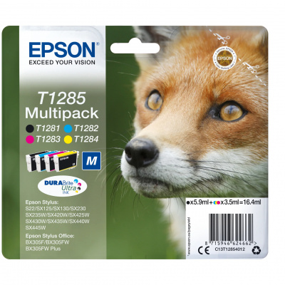 Epson originálna cartridge C13T12854012, T1285, CMYK, 16,4ml, Epson Stylus S22, SX125, 420W, 425W, Stylus Office BX305