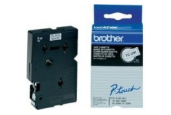 Brother TC-291, 9mm x 7,7m, čierna tlač / biely podklad, originálna páska