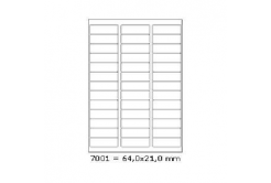 Samolepiace etikety 64 x 21 mm, 39 etikiet, A4, 100 listov