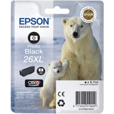 Epson 26XL T2631 foto čierna (photo black) originálna cartridge