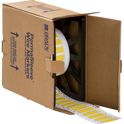 Brady LSZH-250-2-YL / 141237, etikety, THT Low Smoke Halogen Free Permasleeve Wire Marking Sleeves, 50.80 mm x 11.15 mm