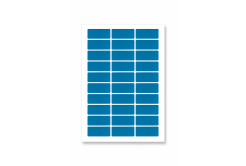 Samolepiace etikety 63,5 x 29,6 mm, 27 etiket, A4, 20 listov, modré