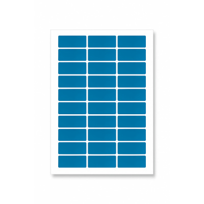 Samolepiace etikety 63,5 x 29,6 mm, 27 etiket, A4, 20 listov, modré