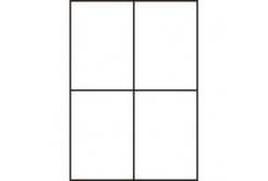 Samolepiace etikety 105 x 148 mm, 4 etikiety, A4, 100 listov