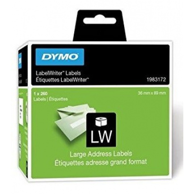 Dymo 1983172, 89mm x 36mm, biele veľké papierové štítky