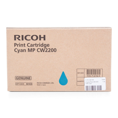 Ricoh originálna cartridge 841636, cyan, Ricoh MPC W2200SP, MP CW2201