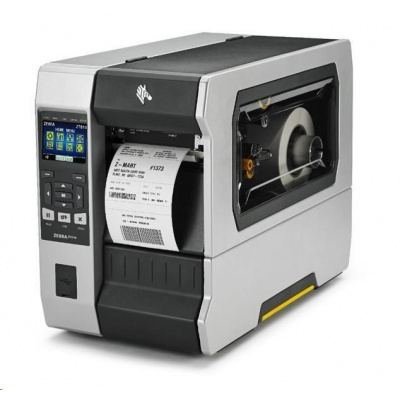 Zebra ZT610 ZT61046-T2E0100Z label printer, 24 dots/mm (600 dpi), peeler, rewind, disp., ZPL, ZPLII, USB, RS232, BT, Ethernet