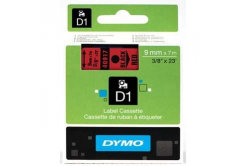 Dymo D1 40917, S0720720, 9mm x 7m, čierna tlač / červený podklad, originálna páska
