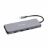 Verbatim 32153 USB-C Hub, Multiport Pro 13 Port, 6x USB-A, 2x USB-C, 2x HDMI, DP, RJ45, 3.5mm Jack audio, sivá
