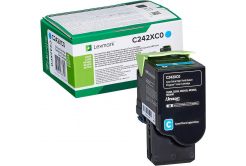 Lexmark C242XC0 azúrový (cyan) originálny toner