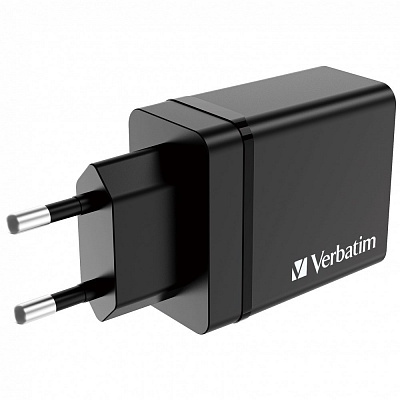 VERBATIM Univerzálny adaptér nabíjačka CHR-30EU2, 30W, 1x USB-C, 3x USB čierna