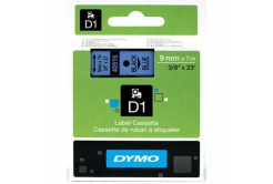 Dymo D1 40916, S0720710, 9mm x 7m čierna tlač / modrý podklad, originálna páska