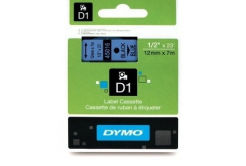 Dymo D1 45016, S0720560, 12mm x 7m čierna tlač / modrý podklad, originálna páska