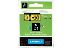 Dymo D1 45808, S0720880, 19mm x 7m, čierna tlač/žltý podklad, originálna páska