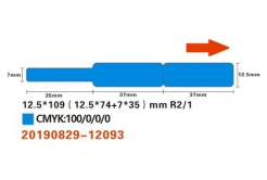 Niimbot štítky na káble RXL A2K18638501, 12,5x109mm 65ks Blue pre D11 a D110