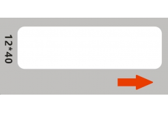 Niimbot A2A68601601, 12x40mm, 155 ks, biele samolepiace štítky