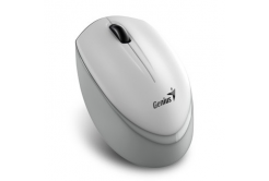 Genius Myš NX-7009 31030030402, 1200DPI, 2.4 [GHz], optická, 3tl., bezdrátová, bílo-šedá, 1 ks AA, Blue-Eye senzor, symetrická