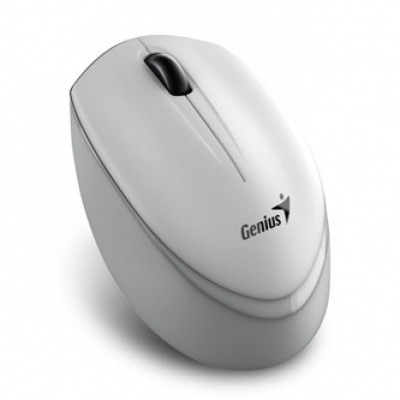Genius Myš NX-7009 31030030402, 1200DPI, 2.4 [GHz], optická, 3tl., bezdrátová, bílo-šedá, 1 ks AA, Blue-Eye senzor, symetrická
