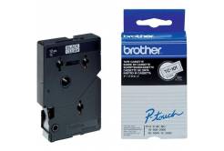 Brother TC-101, 12mm x 7,7m, čierna tlač / priehľadný podklad, originálna páska