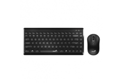 Genius LuxeMate Q8000 31340013403, sada klávesnice s bezdrátovou optickou myší, 4x AAA, CZ/SK, klasická, kulaté klávesy typ 2.4 [Ghz], bezdrát