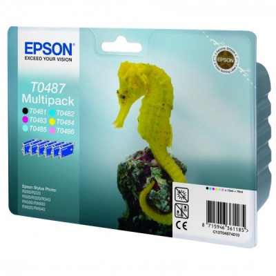 Epson originálna cartridge C13T04874010, CMYK/light C/light M, 6x13ml, Epson Stylus Photo R200, 300, 320, 340, RX500, 600, 640, photo mu
