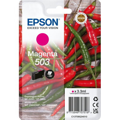 Epson 503 T09Q340 C13T09Q34010 purpurová (magenta) originálna cartridge
