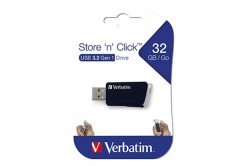 Verbatim 49307 Store N Click, USB flash disk, USB A 3.0, 32GB, s výsuvným konektorom, čierny