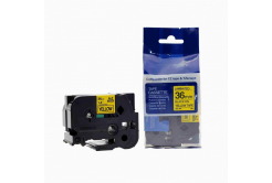 Kompatibilná páska s Brother TZ-661 / TZe-661, 36mm x 8m, čierna tlač / žltý podklad