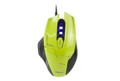 E-blue Myš Mazer EMS642GRAA-IU, 2500DPI, optická, 6tl., drátová USB, zelená
