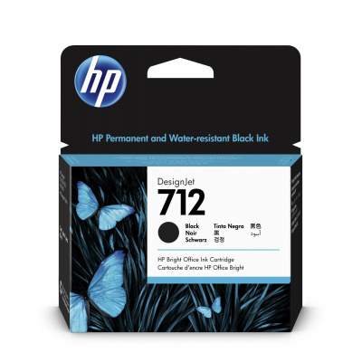 HP 712 3ED71A černá (black) originální cartridge