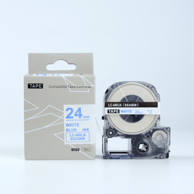 Epson LK-6WLN, SS24BW, 24mm x 9m, modrá tlač / biely podklad, kompatibilná páska