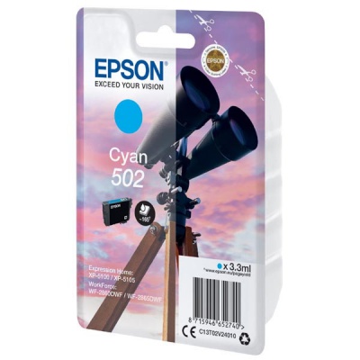Epson 502 C13T02V24010 azúrová (cyan) originálna cartridge