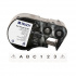 Brady M4C-500-595-WT-BK / 170818, 12.70 mm x 7.62 m, Vinyl, čierna tlač / biely podklad