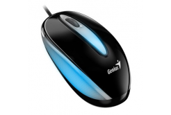 Genius Myš DX-Mini 31010025404, 1000DPI, optická, 3tl., drátová USB, černá, klasická, RGB podsvícení